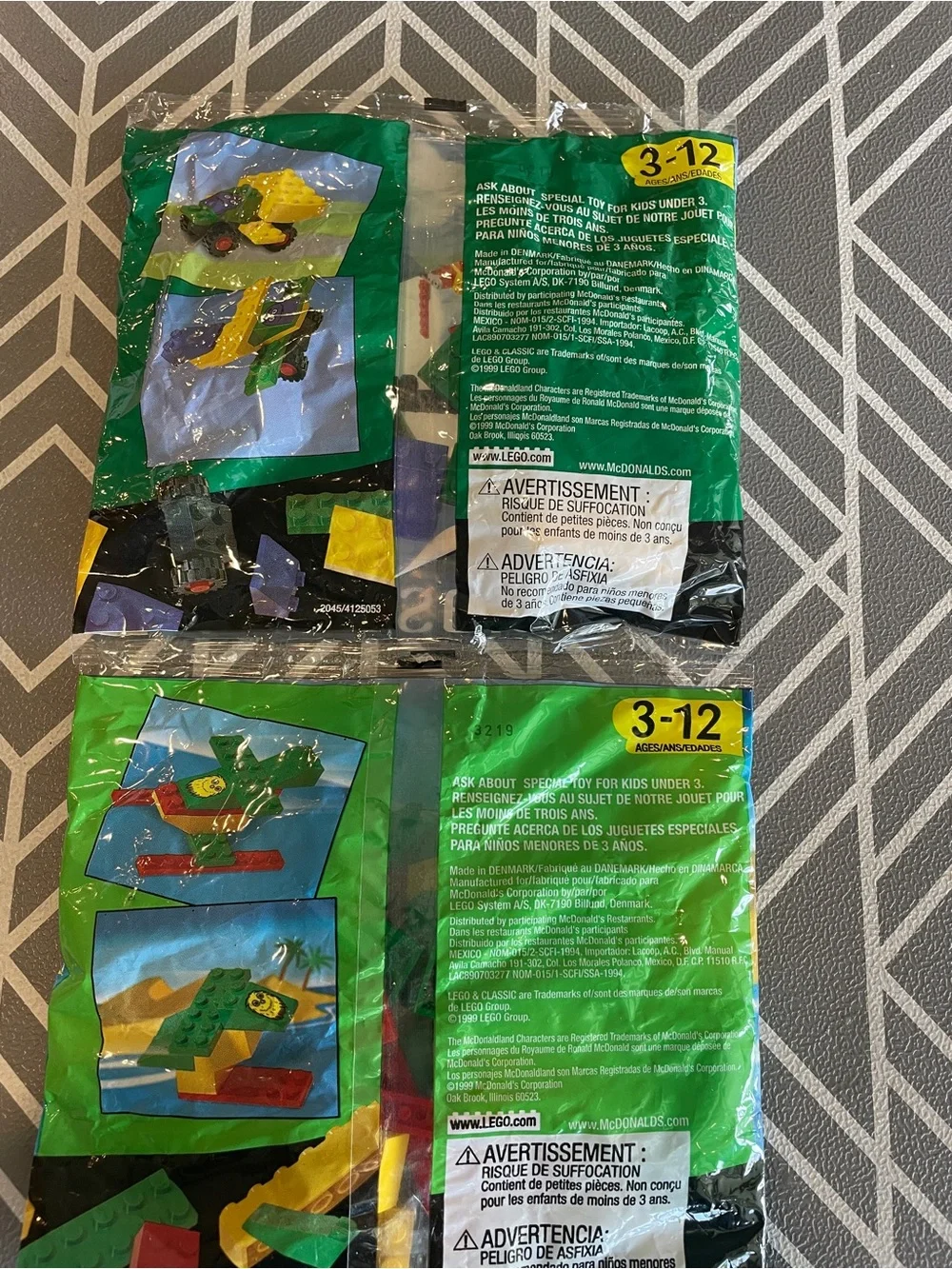 NEW Sealed McDonalds LEGO CLASSIC #5 Grimace & #6 Fry Guy